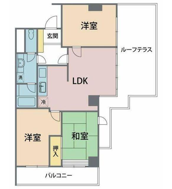 モンテアルト緑青館(3LDK/3階)の間取り写真