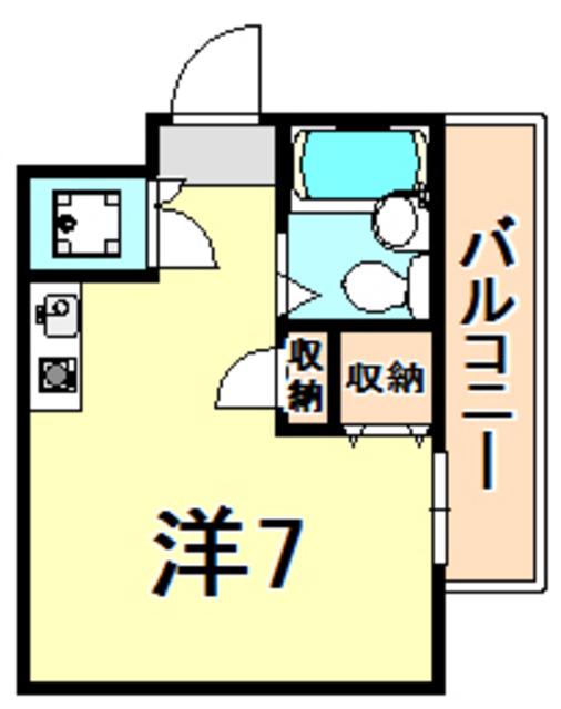 ロイヤルメゾン塚口VIII(ワンルーム/4階)の間取り写真