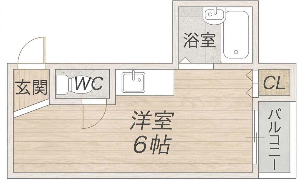 レナジア中加賀屋(ワンルーム/4階)の間取り写真