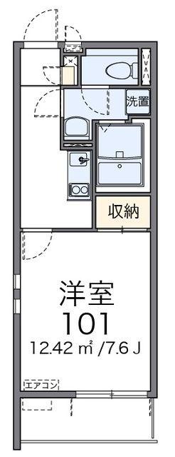 クレイノエルア(1K/2階)の間取り写真
