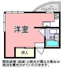 フェリース水戸(ワンルーム/5階)の間取り写真