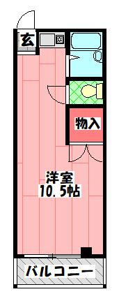 フォーラムハッコウ(ワンルーム/4階)の間取り写真
