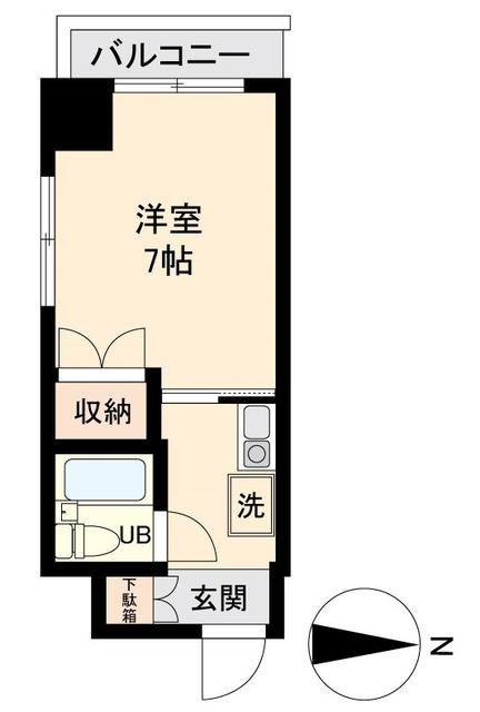 アソルティ東二番丁レジデンス(ワンルーム/8階)の間取り写真