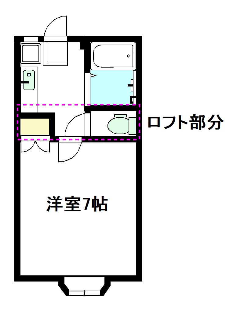 イマージュ21(1K/2階)の間取り写真