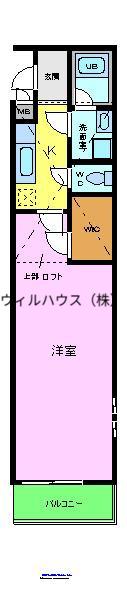 フジパレス津久野3番館(1K/2階)の間取り写真