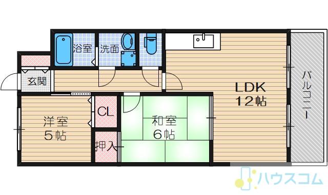 ノルテローズ(2LDK/3階)の間取り写真