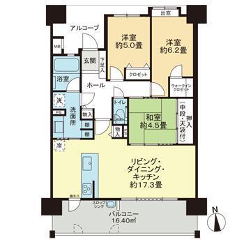 アンピール熊本城(3LDK/2階)の間取り写真
