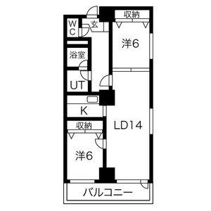 INOVE札幌南7条I(2LDK/8階)の間取り写真