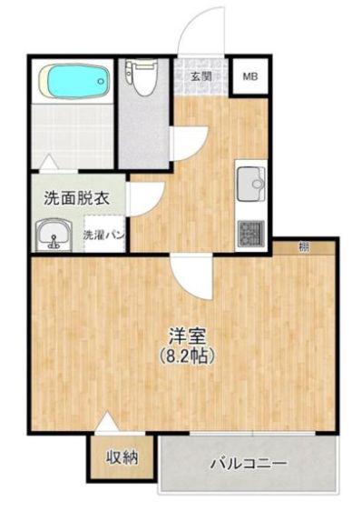 南池袋3丁目貸アパート(1K/3階)の間取り写真