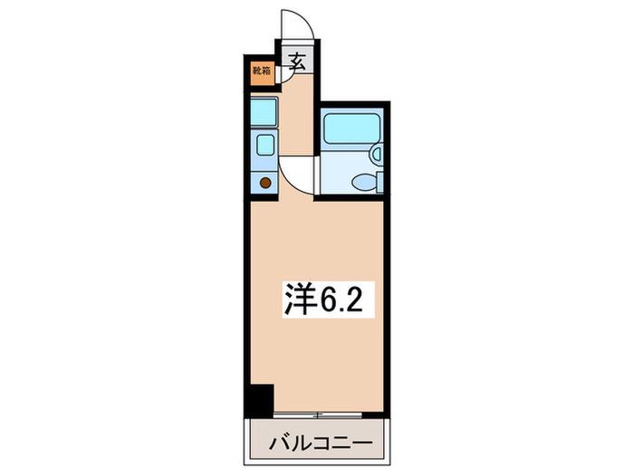 シティコープ横浜西(ワンルーム/4階)の間取り写真