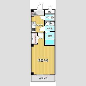 リバーサイド シェル(1K/3階)の間取り写真