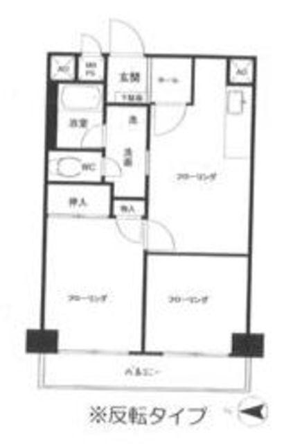 DIKマンション五反田(2DK/2階)の間取り写真