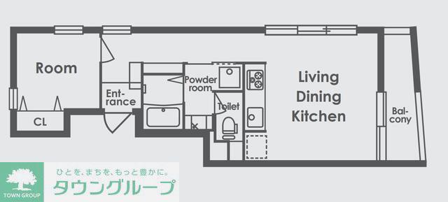 エヴァーグリーン西日暮里(1LDK/3階)の間取り写真