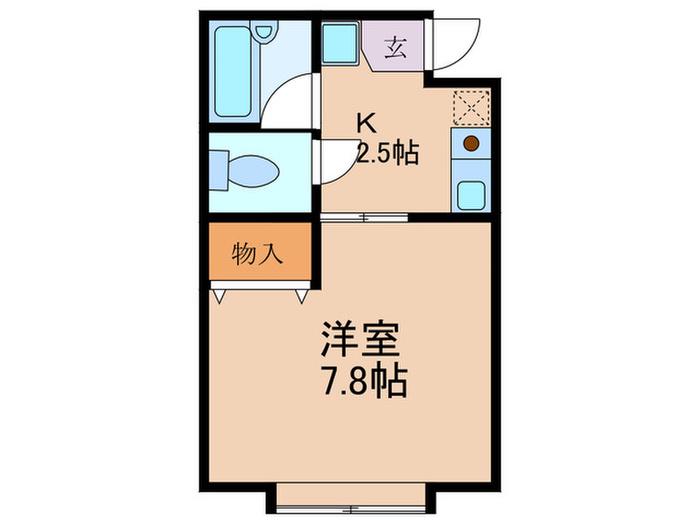 グレース・ハイム(1K/1階)の間取り写真