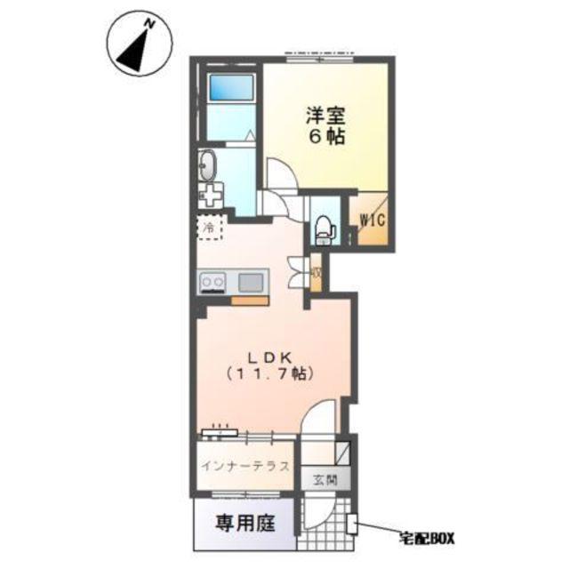 日野市西平山アパート工事(1LDK/1階)の間取り写真
