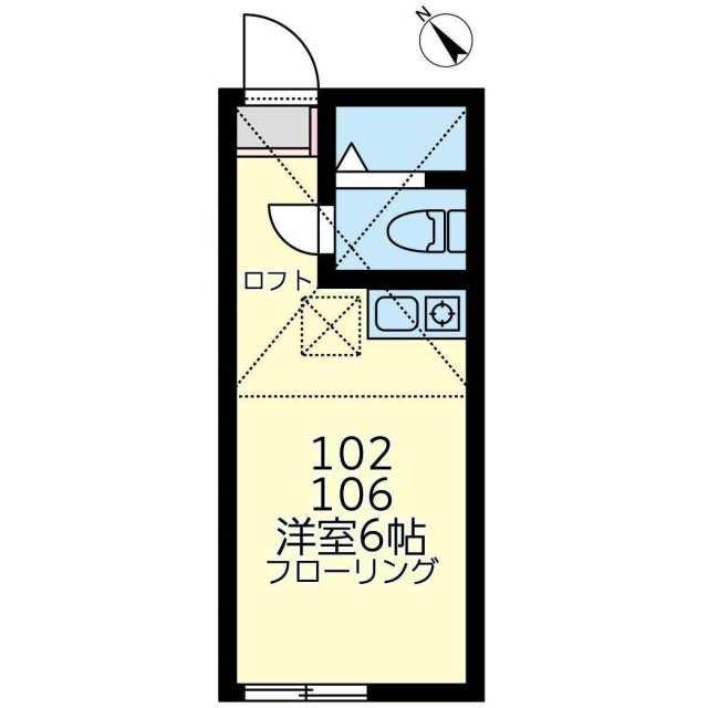 サンヴィレッジ新川崎(ワンルーム/1階)の間取り写真