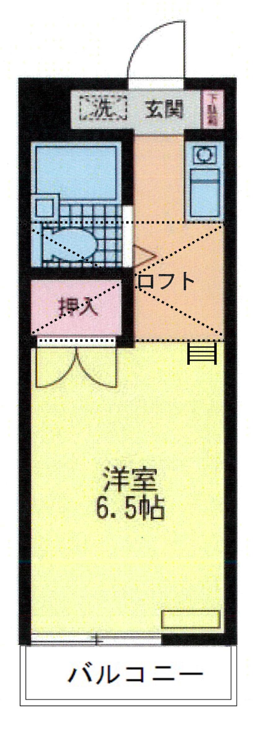 アドバンス湘南II(1K/2階)の間取り写真
