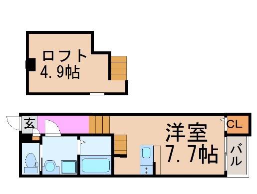 AXIS(1SK/2階)の間取り写真