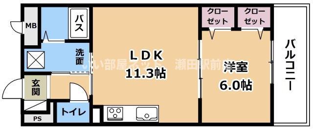 ラビットレジデンス RITTO(1LDK/2階)の間取り写真