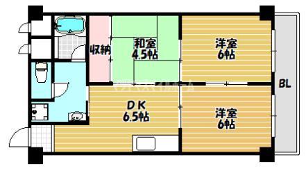 リアライズ住道南(3DK/2階)の間取り写真