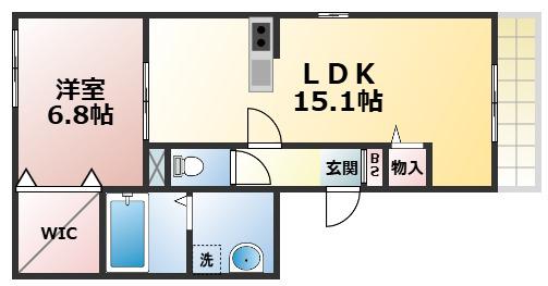 サンシャイン雅(1LDK/2階)の間取り写真