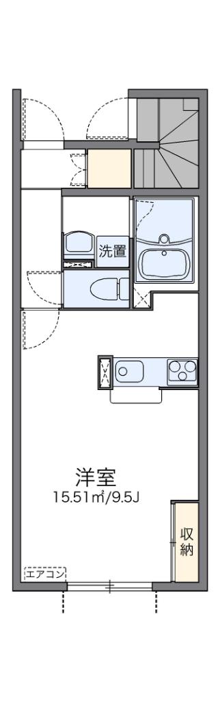 レオネクストエスペランサ(1K/1階)の間取り写真