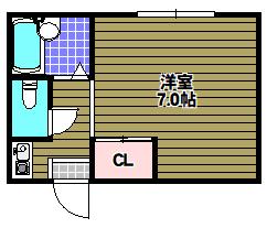 暁21 0号館(1K/1階)の間取り写真
