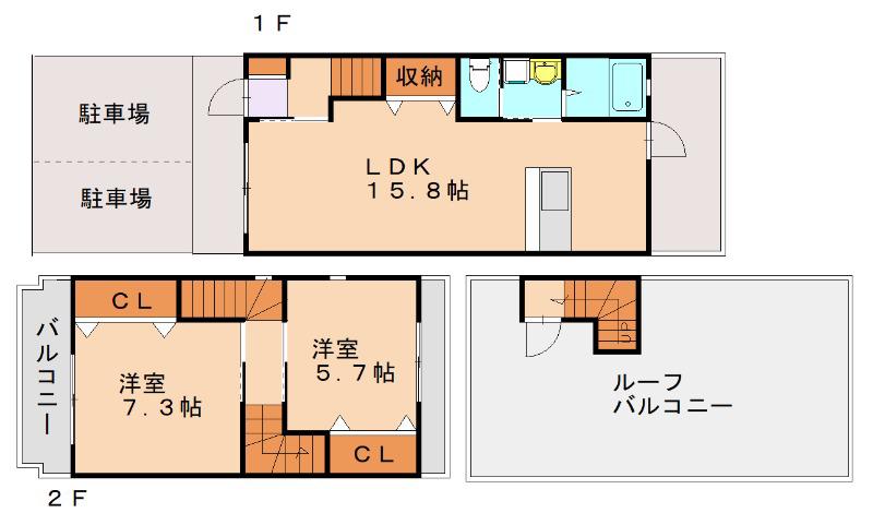 MRE伊賀 響館(2LDK/1階)の間取り写真