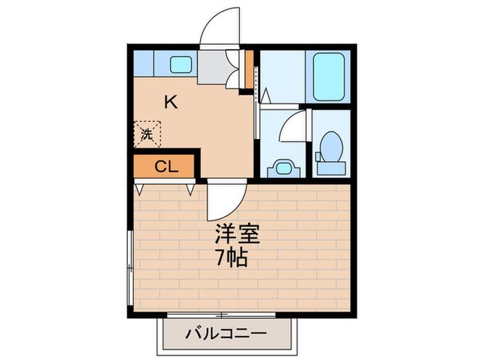 S&Y二番館(1K/2階)の間取り写真