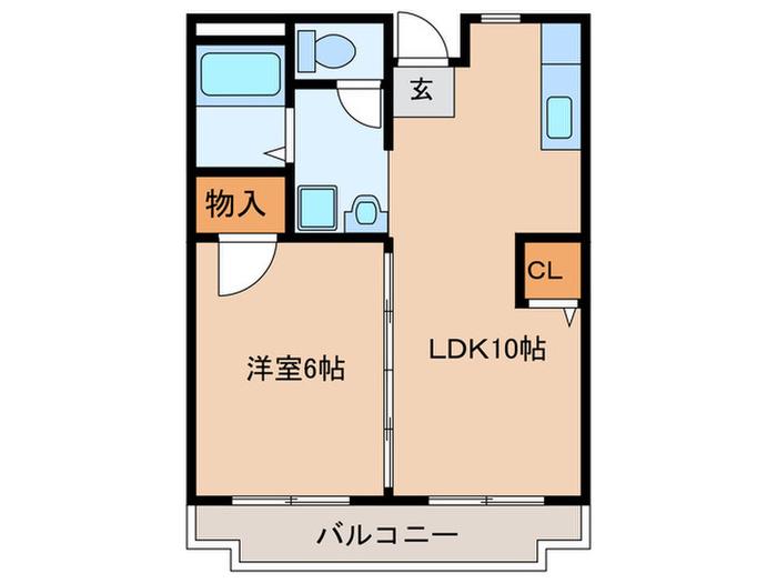 マノワール鈴木(1LDK/4階)の間取り写真