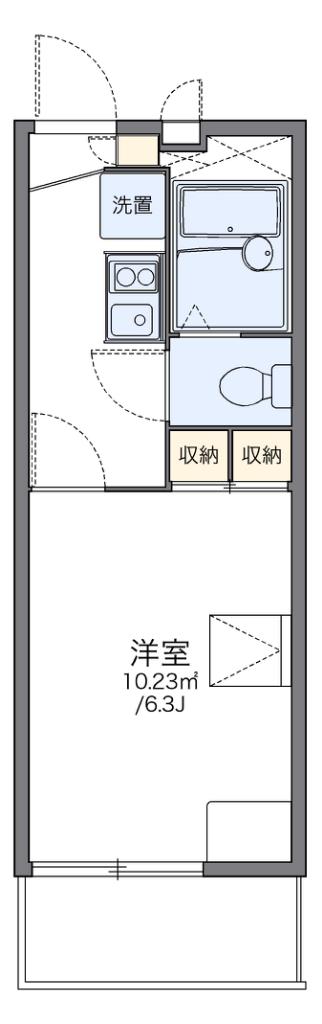 レオパレス三都(1K/4階)の間取り写真