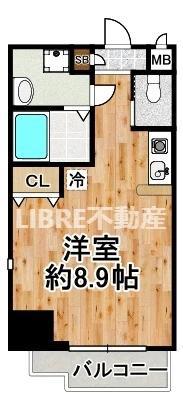 ボナールIZUMI(ワンルーム/5階)の間取り写真