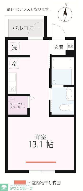 QUIET CRAB HOUSE 小島新田(ワンルーム/2階)の間取り写真