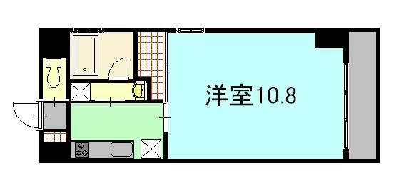 若草M・Eビル(1K/2階)の間取り写真