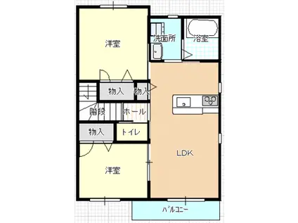 シャーメゾングレースM(2LDK/2階)の間取り写真