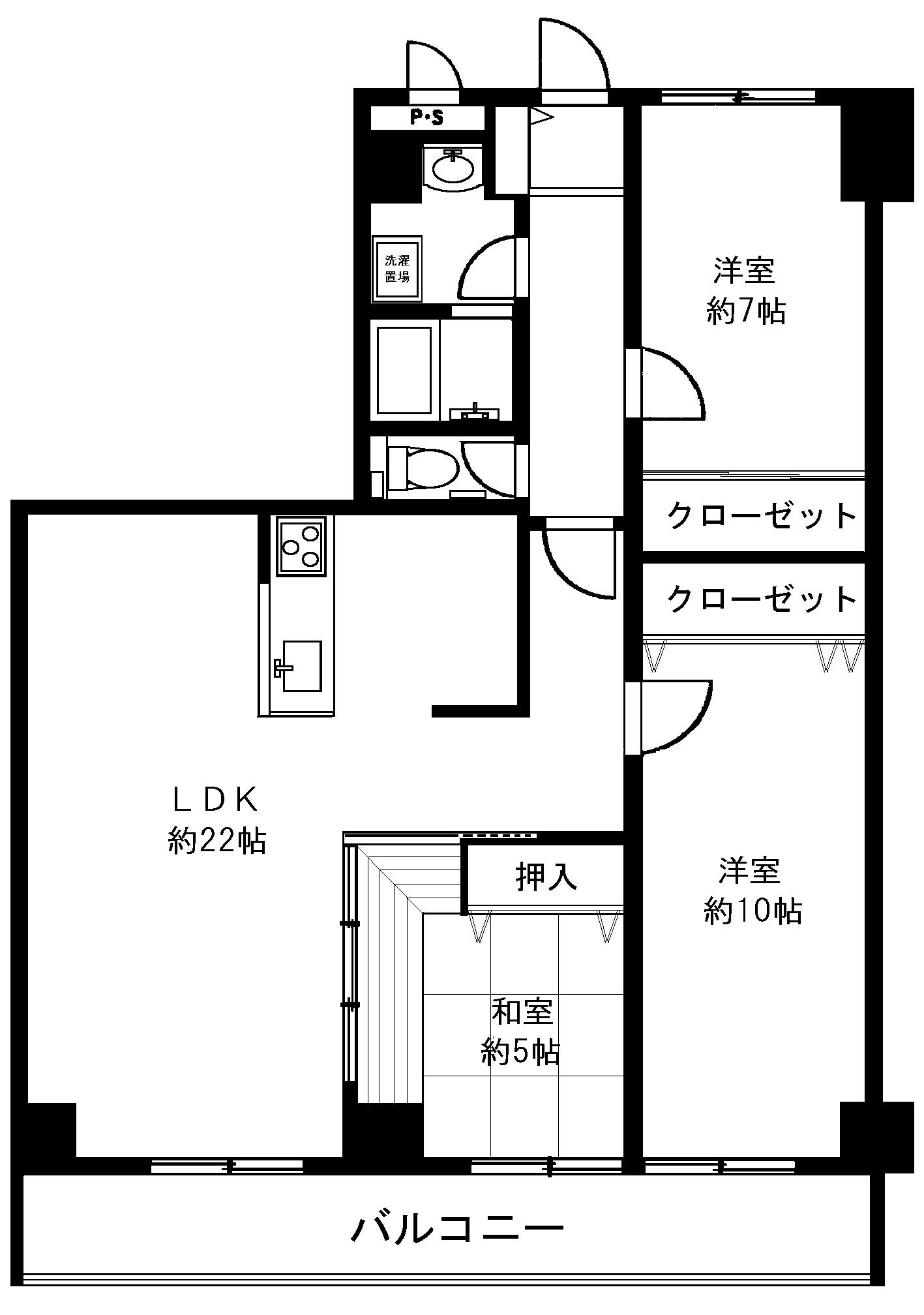 スマイリングライフ(3LDK/5階)の間取り写真
