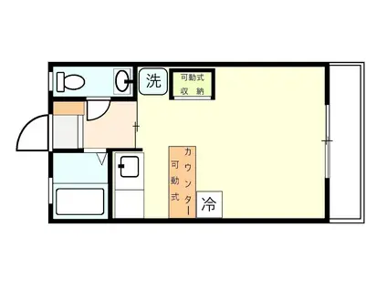 秦電気ビル(ワンルーム/3階)の間取り写真