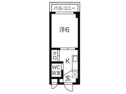 フィクトワール愛知イースト(1K/1階)の間取り写真