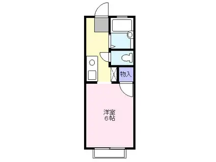 三和コーポ(ワンルーム/2階)の間取り写真