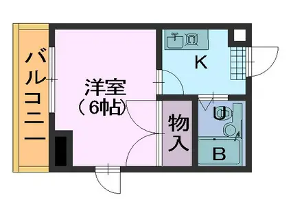 セレーブル平針(1K/2階)の間取り写真