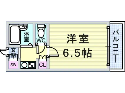 ビスタ江坂(1K/4階)の間取り写真