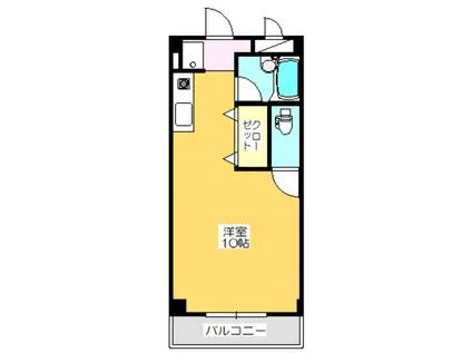 YOSHINOハイツ(ワンルーム/2階)の間取り写真