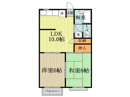 セント光ヶ丘(2LDK/3階)の間取り写真