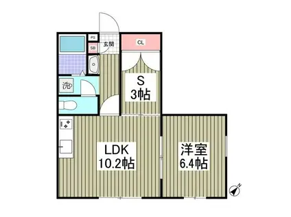 アークB(1SLDK/1階)の間取り写真