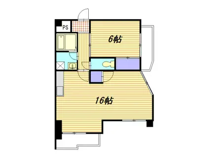 アルル覚王山(1LDK/2階)の間取り写真