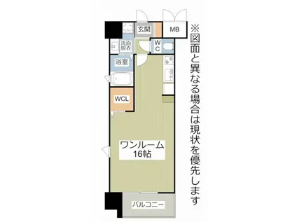 アクシオ三萩野II(ワンルーム/10階)の間取り写真