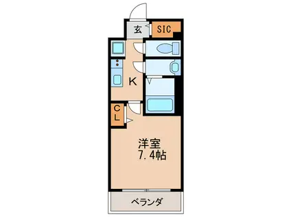 アドバンス名古屋モクシー(1K/11階)の間取り写真