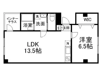 KKハウスII(1LDK/4階)の間取り写真