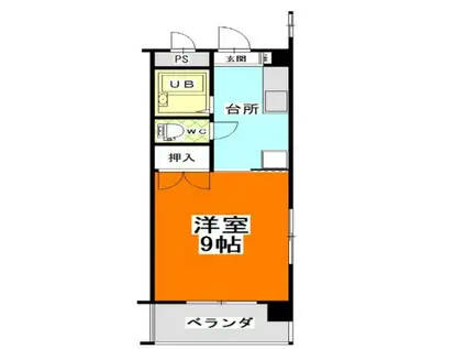 アークハイツ富田町(1K/1階)の間取り写真