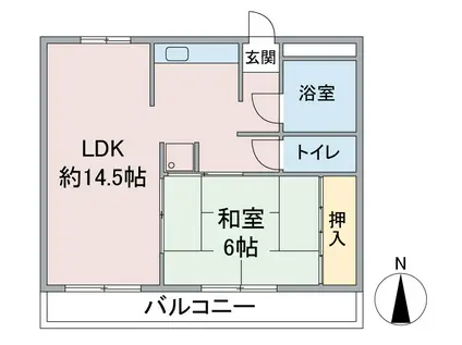 近藤マンション(1LDK/5階)の間取り写真